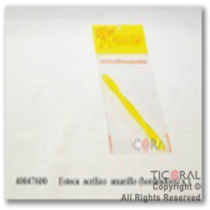 ESTECA ACRILICO AMARILLO (BORDEADORA) x 1